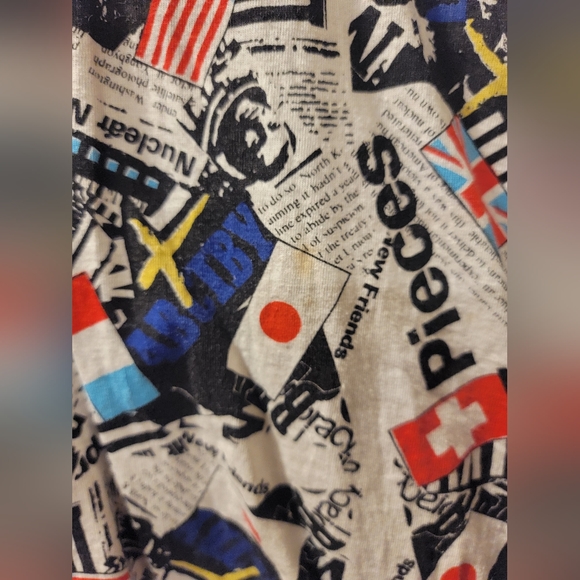 Vintage BLOWOUT LA Reversible World Peace Pullover Crewneck Sweatshirt - Picture 13 of 14